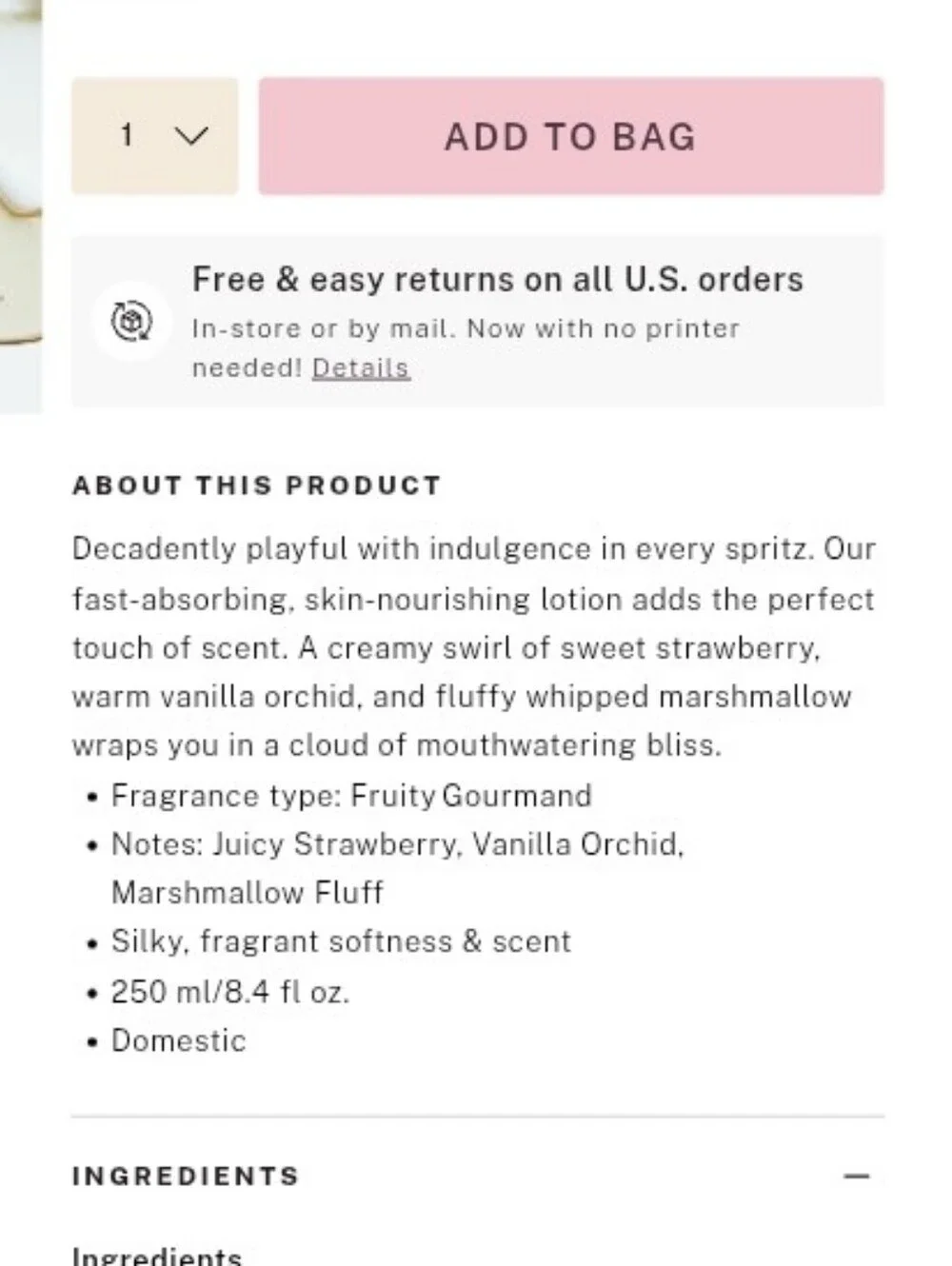 TEASE Strawberry Bisou Marshmallow Scent Bag Bundle NEW Victoria's Secret